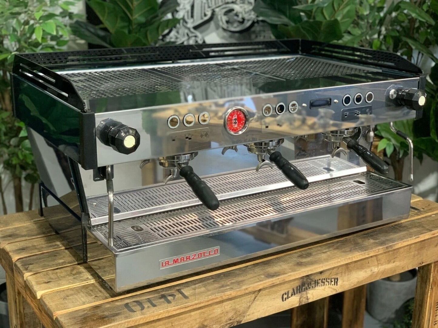La Marzocco Linea PB AV 3 Grupos - Azul acero oscuro - Reacondicionada