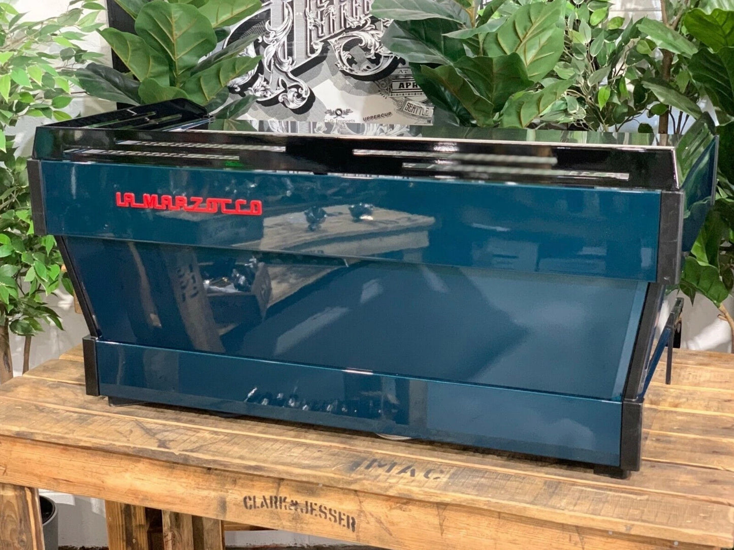 La Marzocco Linea PB AV 3 Grupos - Azul acero oscuro - Reacondicionada