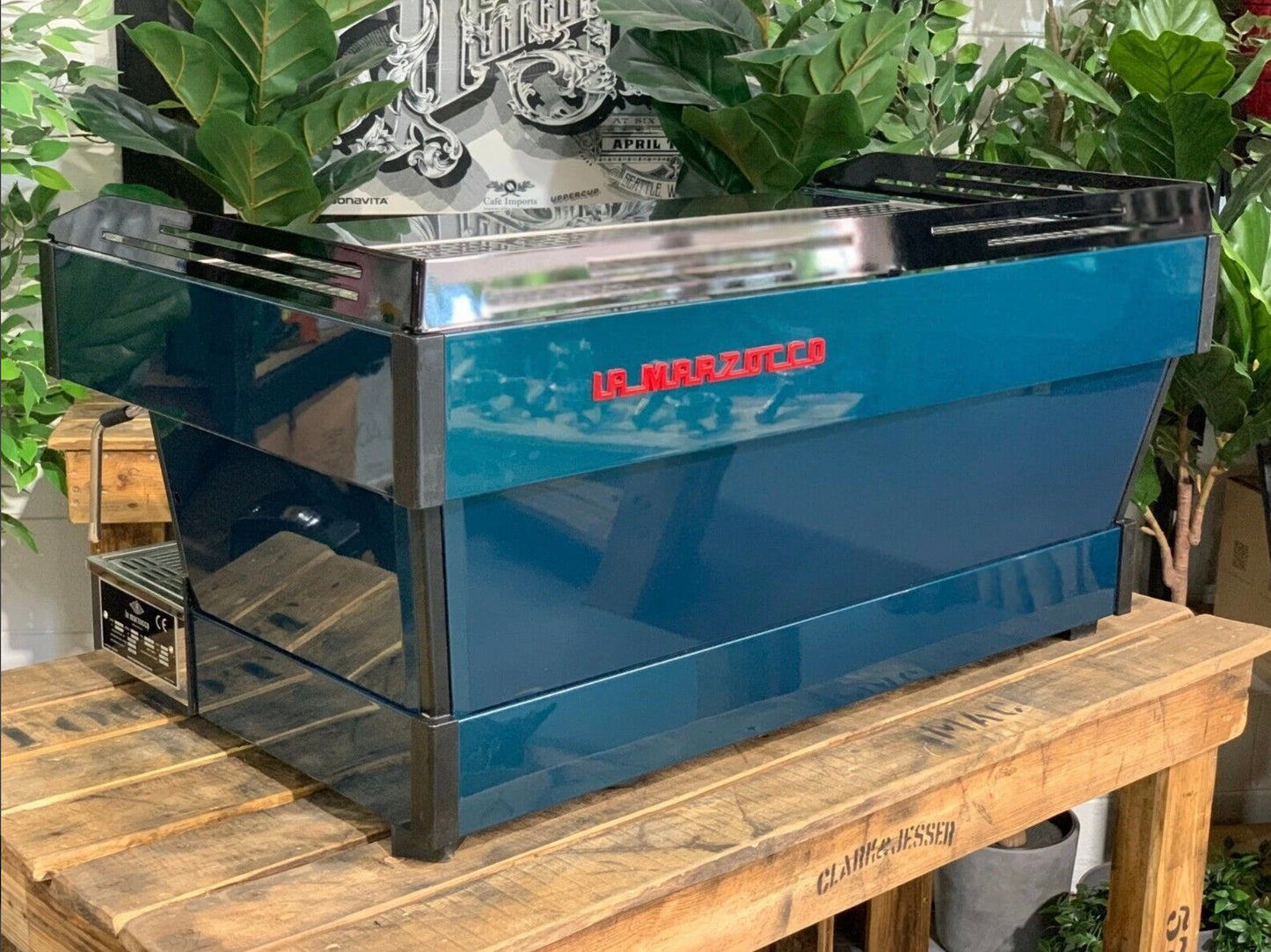 La Marzocco Linea PB AV 3 Grupos - Azul acero oscuro - Reacondicionada