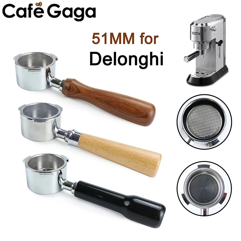 Portafiltro bottomless 51 mm para DeLonghi Dedica EC680 y EC685 - imagen 2