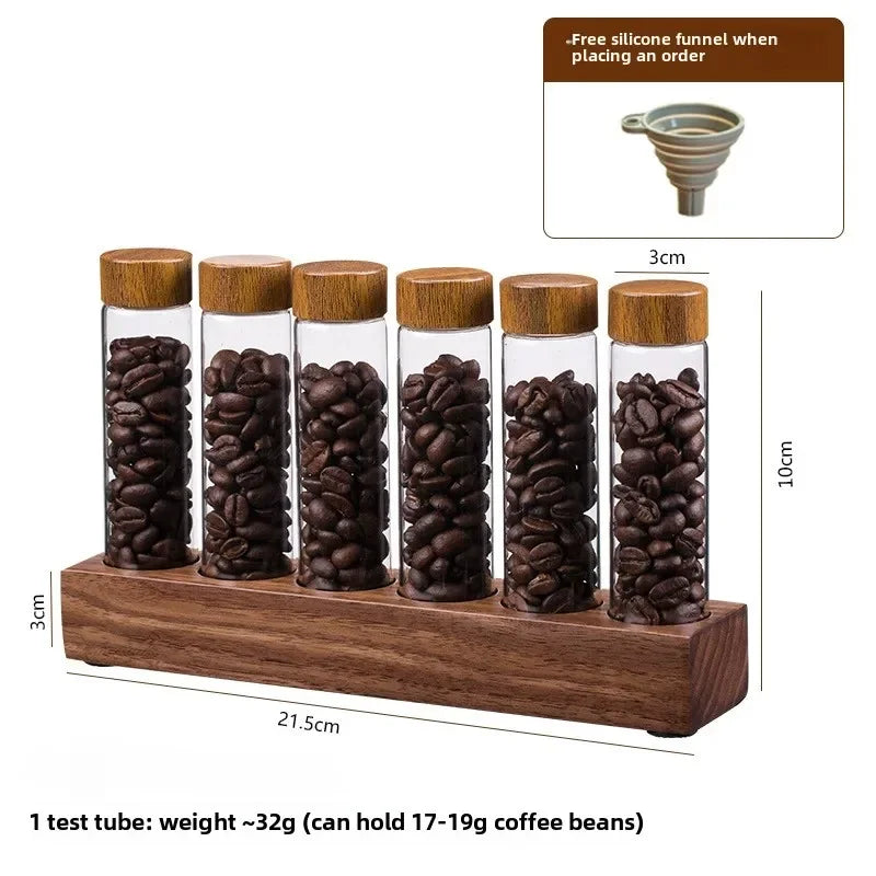 Set single dose para café con 6 tubos de vidrio y soporte - imagen 6