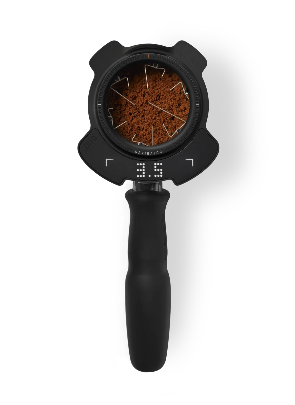 PUQ PREP Navigator negro vista superior distribuyendo café
