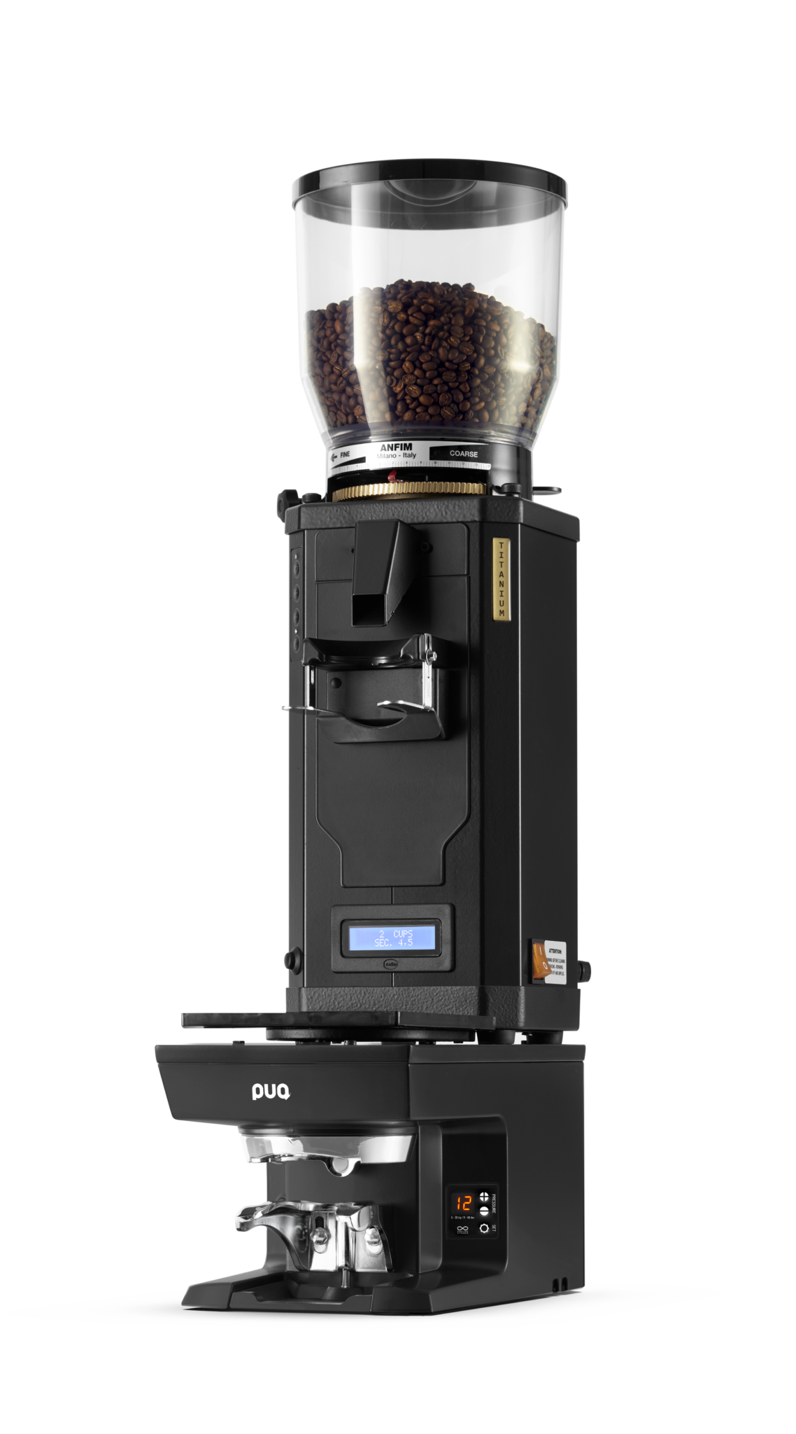 PUQ Press M2 Universal con molino Anfim vista frontal